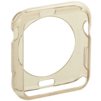 HAWEEL tenký priehladný obal / kryt pre Apple Watch 42mm - zlatý