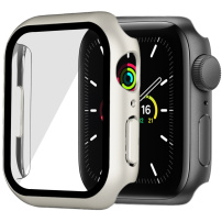 Matné ochranné puzdro s tvrdeným sklom pre Apple Watch 41 mm - zlaté