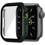 Matné ochranné puzdro s tvrdeným sklom pre Apple Watch 45 mm - olivové