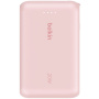 BELKIN Boost Charge powerbanka s integrovaným káblom USB-C a portom USB-C - 10 000 mAh - ružová