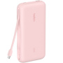 BELKIN Boost Charge powerbanka s integrovaným káblom USB-C a portmi USB-C / USB-A - 20 000 mAh - ružová