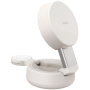 BELKIN Ultra Charge Pro Qi2 3v1 skladací magnetický bezdrôtový stojan pre iPhone / Apple Watch / AirPods - 25W - béžový