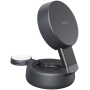 BELKIN Ultra Charge Pro Qi2 3v1 skladací magnetický bezdrôtový stojan pre iPhone / Apple Watch / AirPods - 25W - tmavosivý