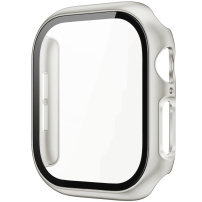 Metalické puzdro s tvrdeným sklom pre Apple Watch 42mm (Series 10 / 11) - starlight