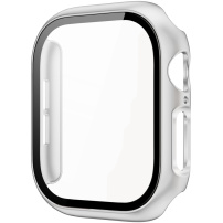 Metalické púzdro s tvrdeným sklom pre Apple Watch 46mm - strieborné