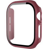 Matné púzdro s tvrdeným sklom pre Apple Watch 46mm - vínové