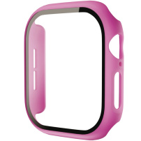 Matné puzdro s tvrdeným sklom pre Apple Watch 46mm - fuchsiové