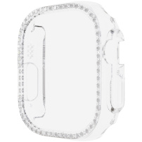 Puzdro posádzané kamienkami pre Apple Watch Ultra 49 mm - číre