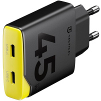 Tactical Minimi GaN rýchlonabíjací adaptér s portmi 2x USB-C - 45W - čierny