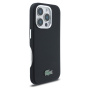 Lacoste Iconic Petit Pique Metal Logo kryt s MagSafe pre iPhone 16 Pro - čierny