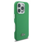 Lacoste Iconic Petit Pique Metal Logo kryt s MagSafe pre iPhone 16 Pro - zelený