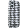 Karl Lagerfeld Houndstooth Resin Plate kryt s MagSafe pre iPhone 17 - čiernobiely