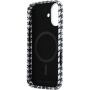 Karl Lagerfeld Houndstooth Resin Plate kryt s MagSafe pre iPhone 17 - čiernobiely