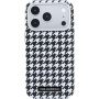 Karl Lagerfeld Houndstooth Resin Plate kryt s MagSafe pre iPhone 17 Pro - čiernobiely