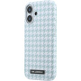 Karl Lagerfeld Houndstooth Resin Plate kryt s MagSafe pre iPhone 17 - modrobiely