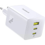 Baseus EnerFill FE11 GaN rýchlonabíjací adaptér s portmi 2x USB-C / USB-A - 100W - biely