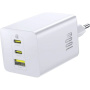 Baseus EnerFill FE11 GaN rýchlonabíjací adaptér s portmi 2x USB-C / USB-A - 100W - biely
