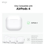 ELAGO AW5 Retro obal s karabínou v štýle hernej konzoly pre AirPods 4 / 5 - sivý