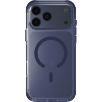 UNIQ Combat MagClick kryt s farebným rámčekom a MagSafe pre iPhone 17 Pro Max - tmavomodrý