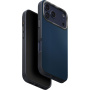 UNIQ Lyden DS MagClick kožený kryt s MagSafe pre iPhone 17 Pro - tmavomodrý