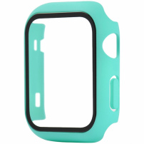 Ochranné puzdro s tvrdeným sklom pre Apple Watch 38mm - tyrkysové