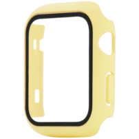 Ochranné puzdro s tvrdeným sklom pre Apple Watch 38mm - žlté