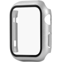 Ochranné puzdro s tvrdeným sklom pre Apple Watch 38mm - strieborné