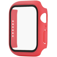Ochranné puzdro s tvrdeným sklom pre Apple Watch 40mm - červené