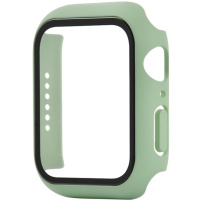 Matné púzdro s tvrdeným sklom pre Apple Watch 45mm - zelené