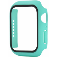 Matné púzdro s tvrdeným sklom pre Apple Watch 45mm - tyrkysové
