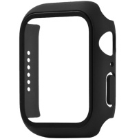 Ochranné puzdro s tvrdeným sklom pre Apple Watch 45mm - čierne
