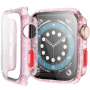 Ochranné trblietavé puzdro s tvrdeným sklom pre Apple Watch 42mm - ružové