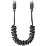 Yesido CA205 naťahovací nabíjací a dátový kábel - USB-C na USB-C - 1,2 m - čierny