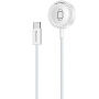 Yesido DS32 magnetický nabíjací kábel - USB-C na magnetický puk pre Apple Watch - 1 m - biely