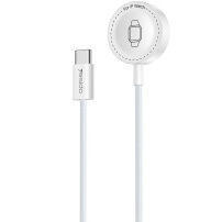 Yesido DS32 magnetický nabíjací kábel - USB-C na magnetický puk pre Apple Watch - 1 m - biely