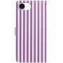 Flipové púzdro s prúžkami pre iPhone 16e / 17e - fialovoružové