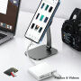 2v1 redukcia s čítačkou kariet - slot na SD / TF kartu na USB-C / Lightning - modrá