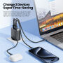 Toocki TCT67 GaN rýchlonabíjací adaptér s displejom a portmi 2x USB-C / USB-A - 67W - čierny