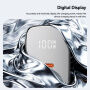 ESSAGER ES-CD56 GaN rýchlonabíjací adaptér s displejom a portmi 2x USB-C / USB-A - 100W - čierny