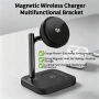 C69 Qi2 2v1 magnetický bezdrôtový stojan pre iPhone / AirPods - 25W - čierny