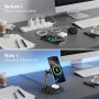 C69 Qi2 2v1 magnetický bezdrôtový stojan pre iPhone / AirPods - 25W - biely