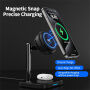 C69 Qi2 2v1 magnetický bezdrôtový stojan pre iPhone / AirPods - 25W - biely