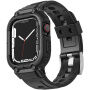 Odolné Armor puzdro s remienkom pre Apple Watch 45mm / 44mm / 42mm - čierne
