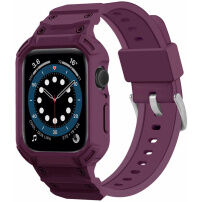 Odolné Armor púzdro s remienkom pre Apple Watch 46mm - fialové