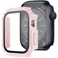 Odolné Armor puzdro s tvrdeným sklom pre Apple Watch 41 mm - ružové