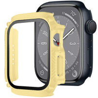 Odolné Armor puzdro s tvrdeným sklom pre Apple Watch 41 mm - žlté