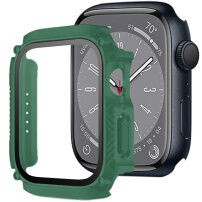 Odolné Armor puzdro s tvrdeným sklom pre Apple Watch 41 mm - zelené