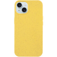 Matný ekologicky rozložiteľný kryt pre iPhone 15 - žltý