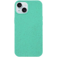 Matný ekologicky rozložiteľný kryt pre iPhone 15 - tyrkysový