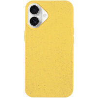 Matný ekologicky rozložiteľný kryt pre iPhone 16 Plus - žltý